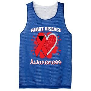 Heart Disease Awareness I Wear Red To Fight Heart Disease Cool Gift Mesh Reversible Basketball Jersey Tank