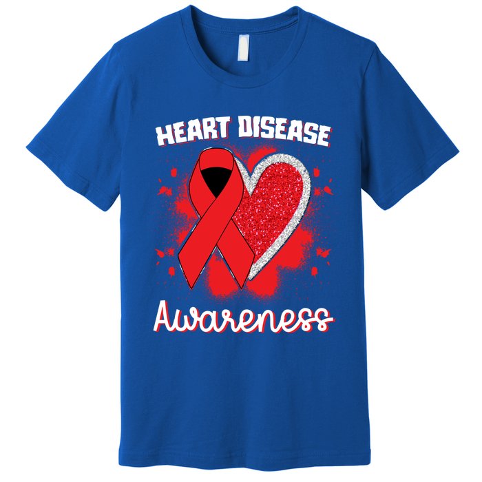 Heart Disease Awareness I Wear Red To Fight Heart Disease Cool Gift Premium T-Shirt