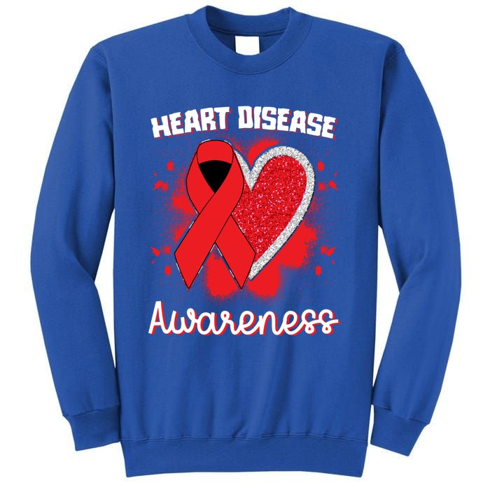 Heart Disease Awareness I Wear Red To Fight Heart Disease Cool Gift Tall Sweatshirt