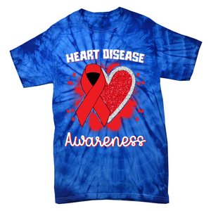 Heart Disease Awareness I Wear Red To Fight Heart Disease Cool Gift Tie-Dye T-Shirt