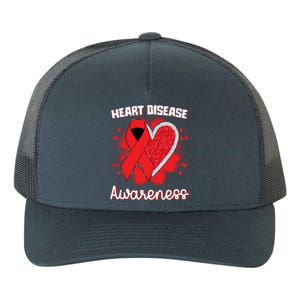 Heart Disease Awareness I Wear Red To Fight Heart Disease Cool Gift Yupoong Adult 5-Panel Trucker Hat