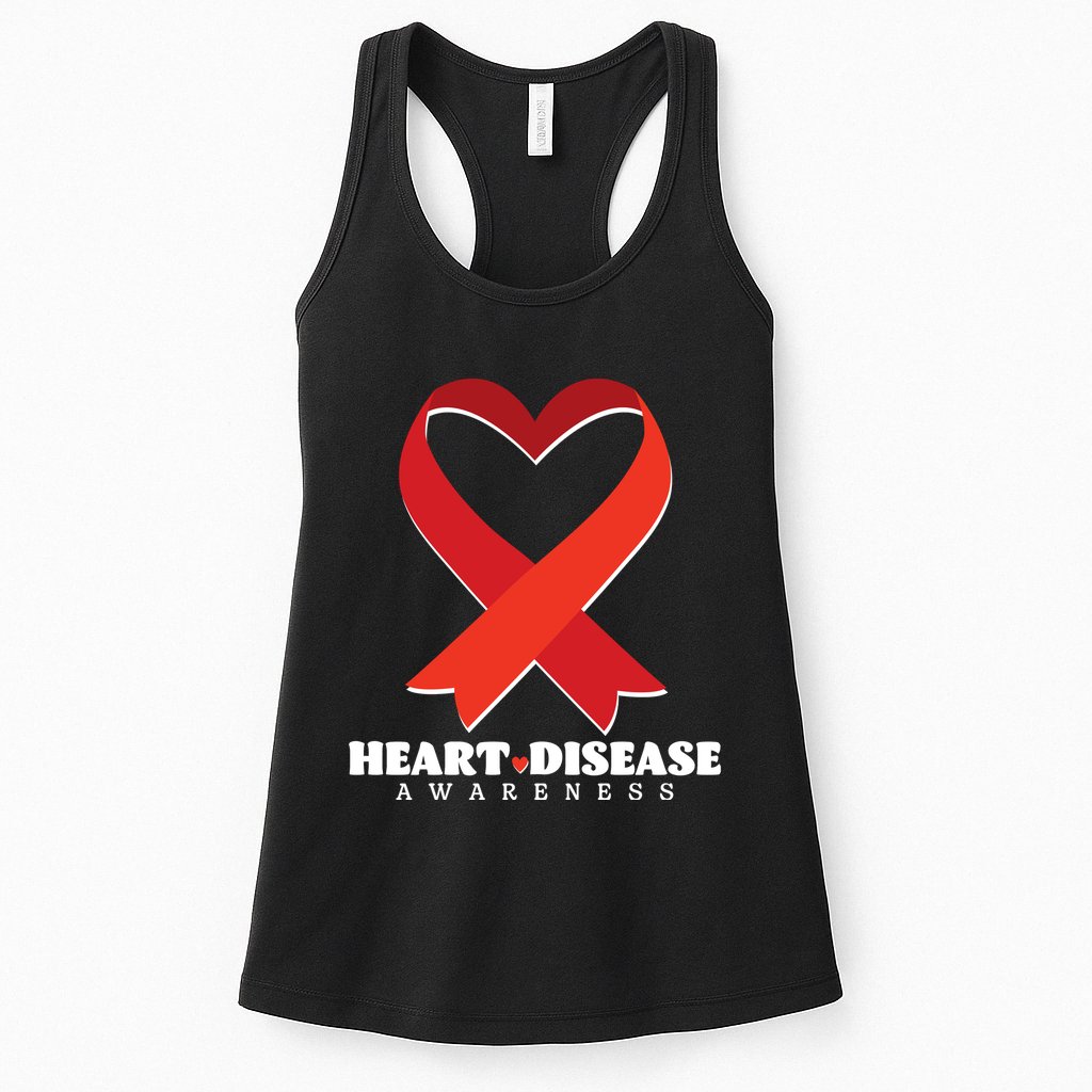 Heart Disease Awareness American Heart Health Month Womens Tank Top