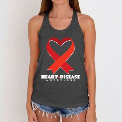 Heart Disease Awareness American Heart Health Month Women's Knotted Racerback Tank