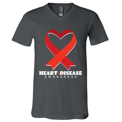Heart Disease Awareness American Heart Health Month V-Neck T-Shirt