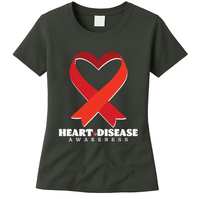 Heart Disease Awareness American Heart Health Month Womens T-Shirt