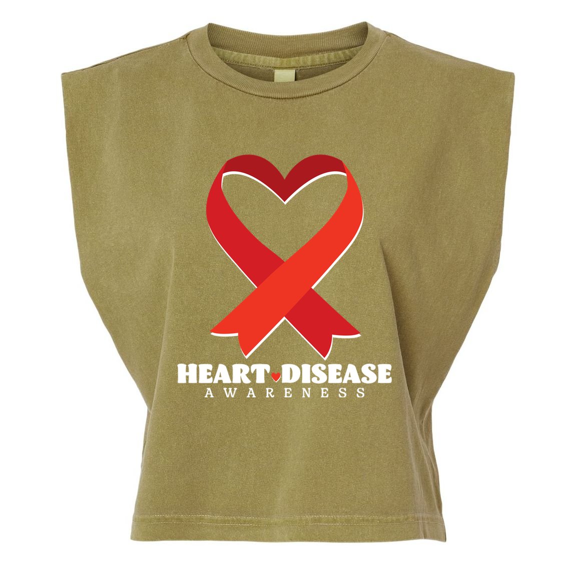 Heart Disease Awareness American Heart Health Month Garment-Dyed Women's Muscle Tee