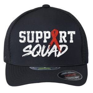 Heart Disease Awareness Month Support Squad Heart Health Gift Flexfit Unipanel Trucker Cap