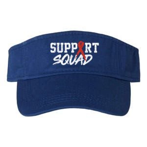 Heart Disease Awareness Month Support Squad Heart Health Gift Valucap Bio-Washed Visor