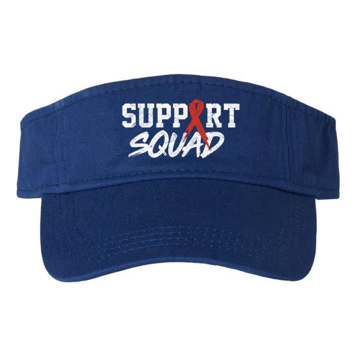 Heart Disease Awareness Month Support Squad Heart Health Gift Valucap Bio-Washed Visor