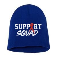 Heart Disease Awareness Month Support Squad Heart Health Gift Short Acrylic Beanie