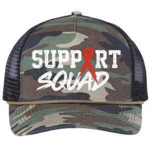 Heart Disease Awareness Month Support Squad Heart Health Gift Retro Rope Trucker Hat Cap