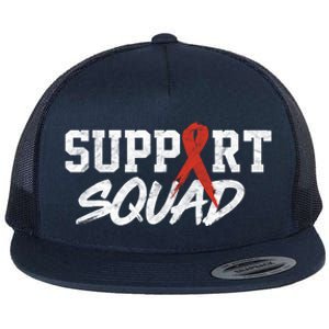 Heart Disease Awareness Month Support Squad Heart Health Gift Flat Bill Trucker Hat