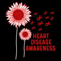 Heart Disease Awareness Sunflower Red Ribbon 16 in Basic Backpack