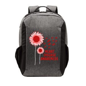 Heart Disease Awareness Sunflower Red Ribbon Vector Backpack