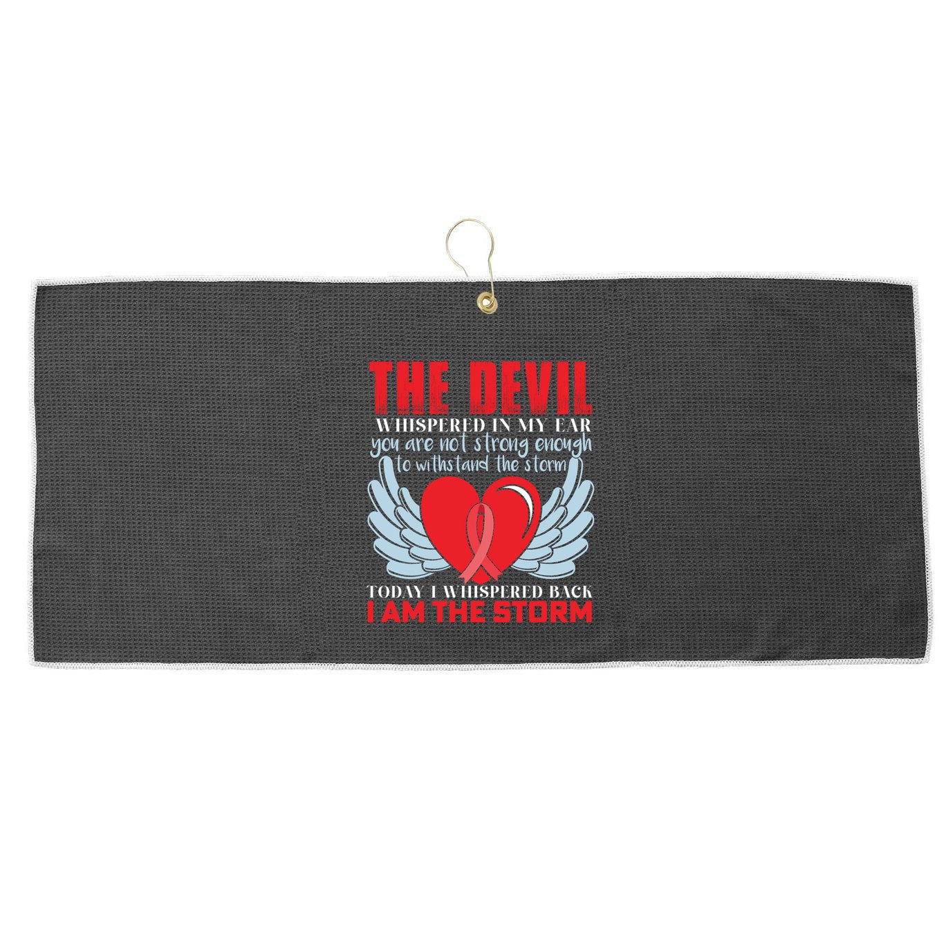 Heart Disease Awareness Month Gift Large Microfiber Waffle Golf Towel