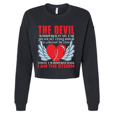 Heart Disease Awareness Month Gift Cropped Pullover Crew