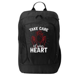 Heart Disease Awareness Month Funny Gift City Backpack