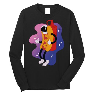 Hot Dog Astronaut Long Sleeve Shirt