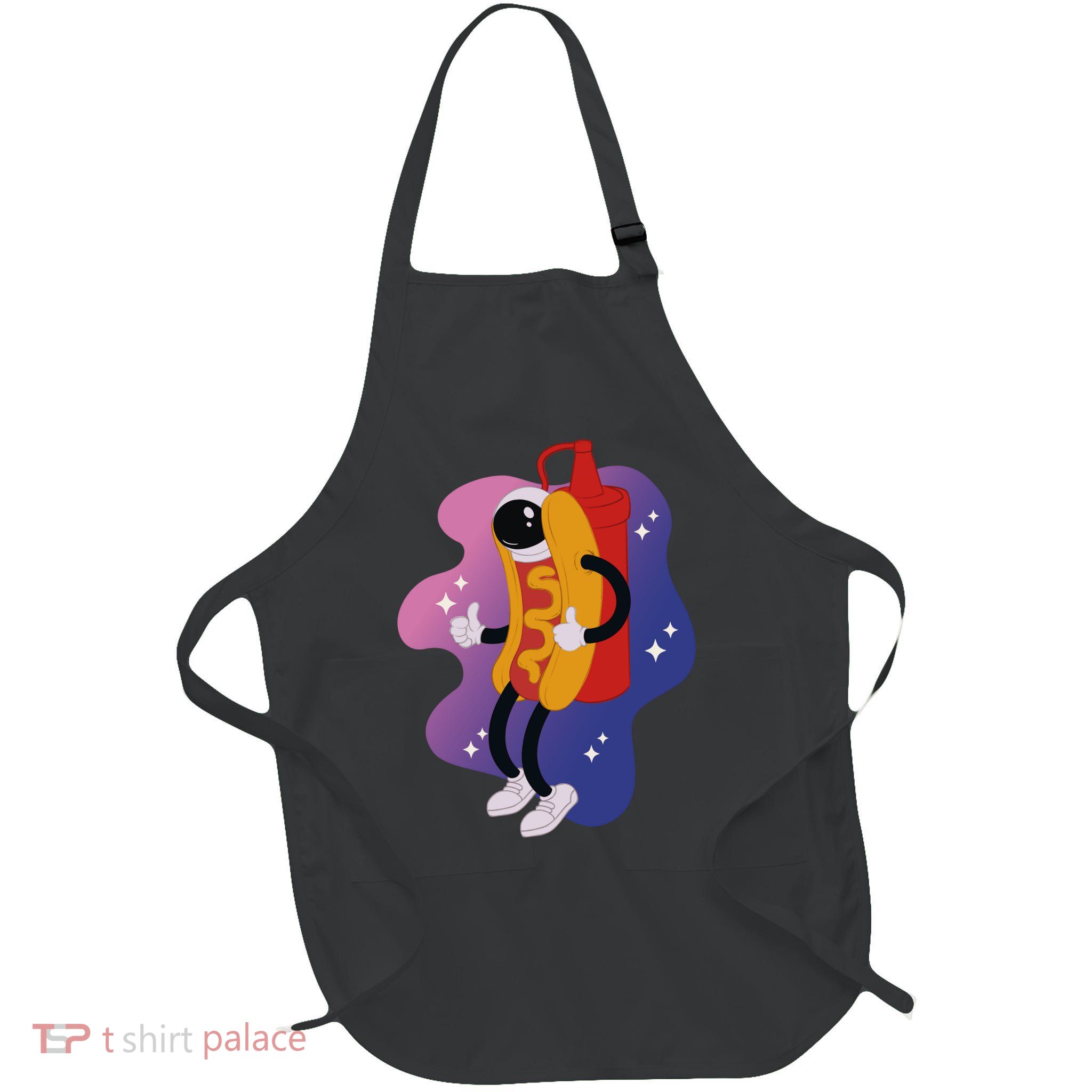 Hot Dog Astronaut Full-Length Apron With Pockets