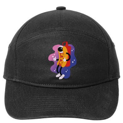 Hot Dog Astronaut 7-Panel Snapback Hat