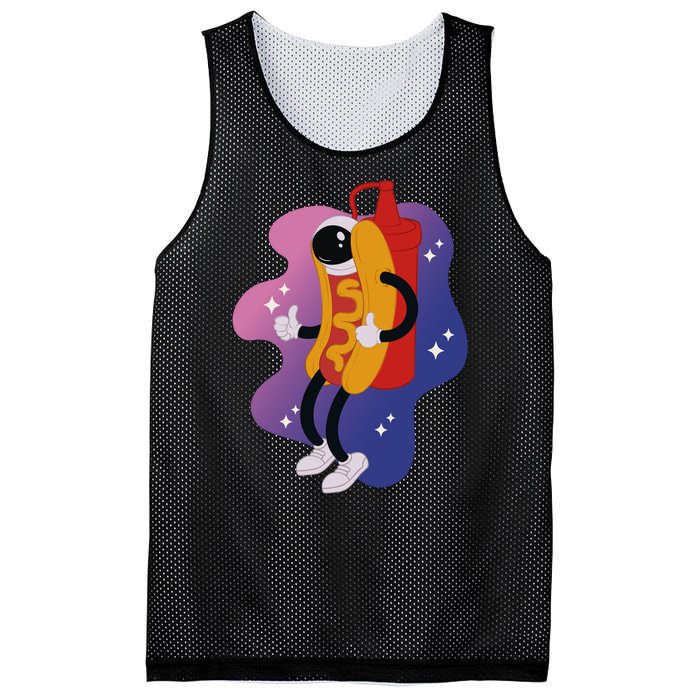 Hot Dog Astronaut Mesh Reversible Basketball Jersey Tank