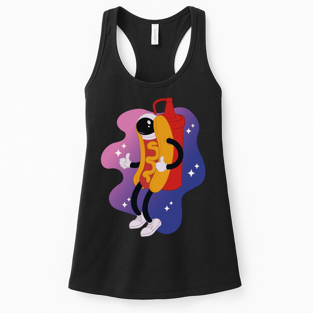 Hot Dog Astronaut Womens Tank Top