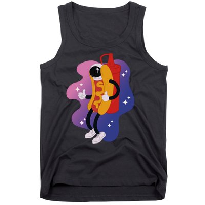 Hot Dog Astronaut Tank Top