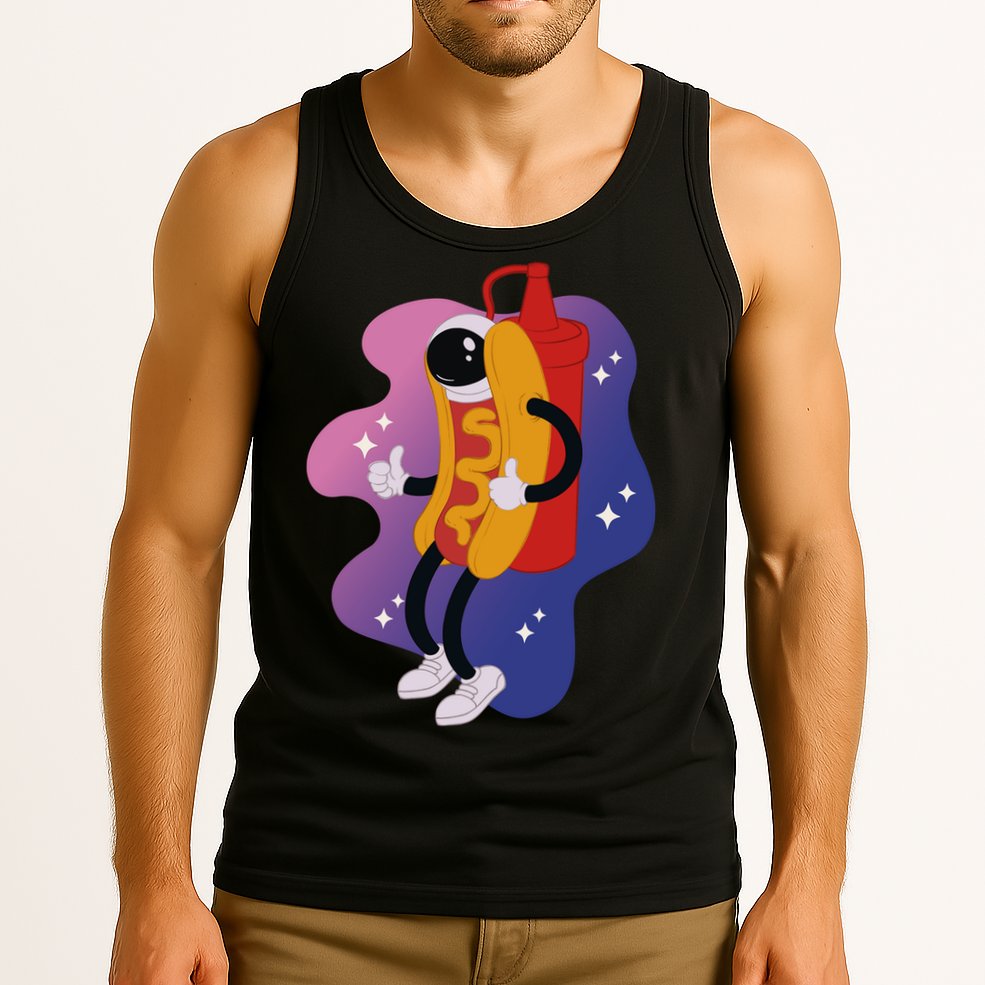 Hot Dog Astronaut Tank Top