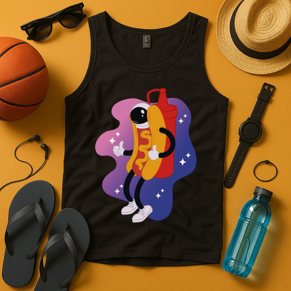 Hot Dog Astronaut Tank Top