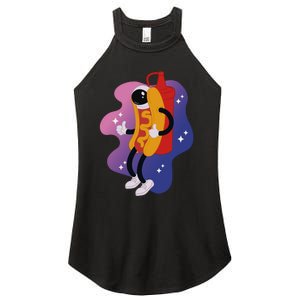 Hot Dog Astronaut Women's Perfect Tri Rocker Tank