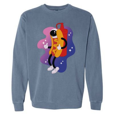 Hot Dog Astronaut Garment-Dyed Sweatshirt