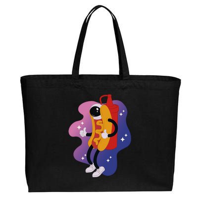 Hot Dog Astronaut Cotton Canvas Jumbo Tote