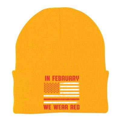 Heart Disease Awareness Month We Wear Red Heart Health Meaningful Gift Knit Cap Winter Beanie