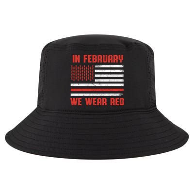 Heart Disease Awareness Month We Wear Red Heart Health Meaningful Gift Cool Comfort Performance Bucket Hat