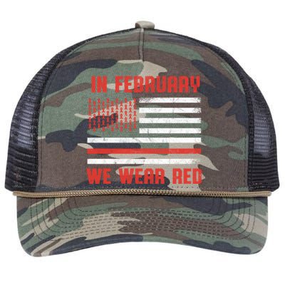 Heart Disease Awareness Month We Wear Red Heart Health Meaningful Gift Retro Rope Trucker Hat Cap