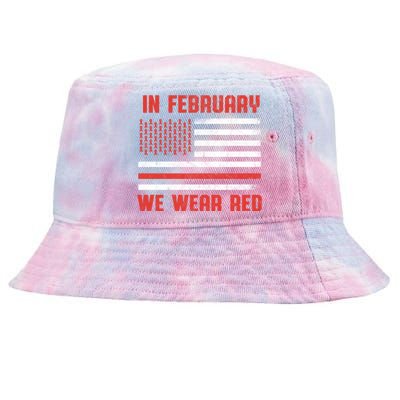 Heart Disease Awareness Month We Wear Red Heart Health Meaningful Gift Tie-Dyed Bucket Hat