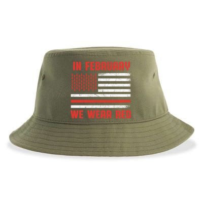 Heart Disease Awareness Month We Wear Red Heart Health Meaningful Gift Sustainable Bucket Hat