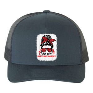 Heart Disease Awareness We Wear Red In February Yupoong Adult 5-Panel Trucker Hat