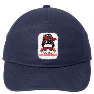 Heart Disease Awareness We Wear Red In February 7-Panel Snapback Hat