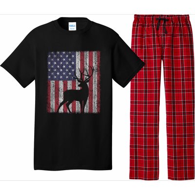 Hunting Deer American Flag Usa Bow Gun Patriotic America Gift Pajama Set