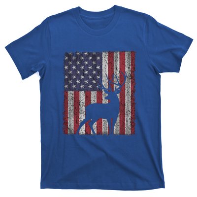 Hunting Deer American Flag Usa Bow Gun Patriotic America Gift T-Shirt