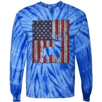 Hunting Deer American Flag Usa Bow Gun Patriotic America Gift Tie-Dye Long Sleeve Shirt