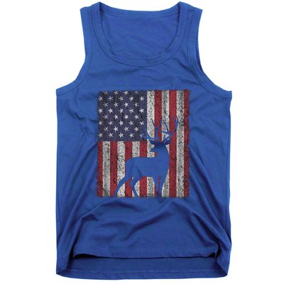 Hunting Deer American Flag Usa Bow Gun Patriotic America Gift Tank Top