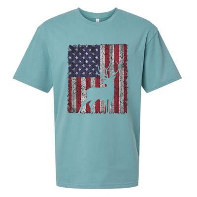 Hunting Deer American Flag Usa Bow Gun Patriotic America Gift Sueded Cloud Jersey T-Shirt