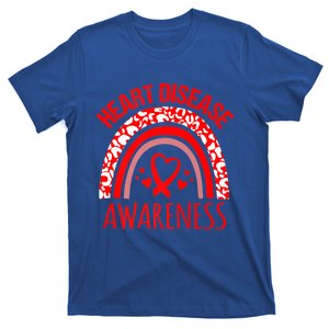 Heart Disease Awareness Red Heart Ribbon Rinbow Gift T-Shirt