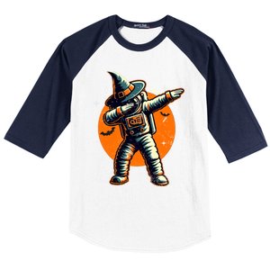 Halloween Dabbing Astronaut Funny Space Dab Ns Gift Baseball Sleeve Shirt