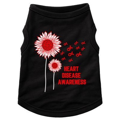 Heart Disease Awareness Red Ribbon Gift Doggie Tank