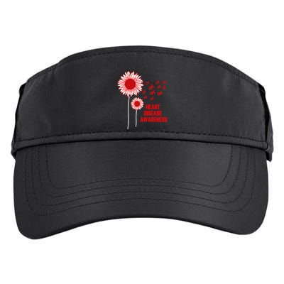Heart Disease Awareness Red Ribbon Gift Adult Drive Performance Visor