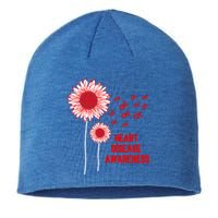 Heart Disease Awareness Red Ribbon Gift Sustainable Beanie