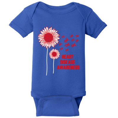 Heart Disease Awareness Red Ribbon Gift Baby Bodysuit